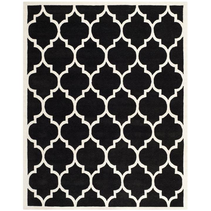 SAFAVIEH Chatham CHT734K Handmade Black / Ivory Rug Image 10