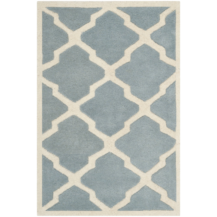 SAFAVIEH Chatham CHT735B Handmade Blue / Ivory Rug Image 8