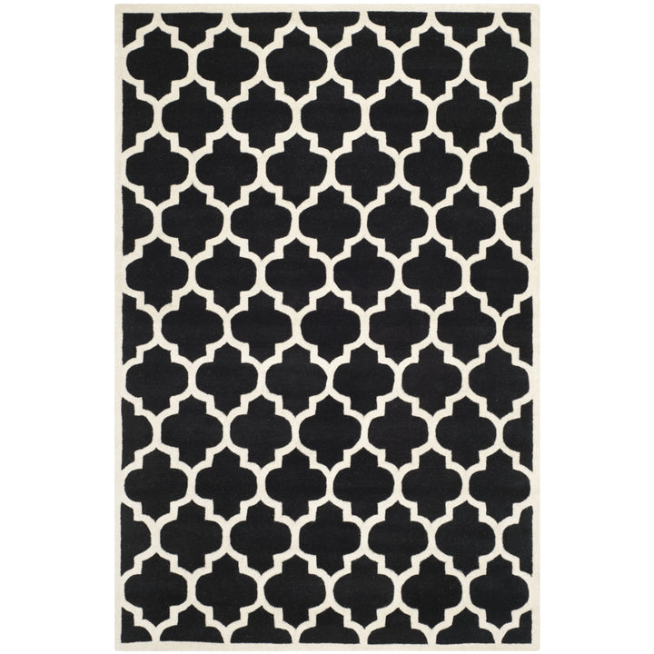 SAFAVIEH Chatham CHT734K Handmade Black / Ivory Rug Image 11