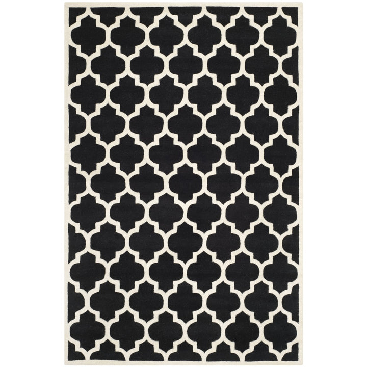 SAFAVIEH Chatham CHT734K Handmade Black / Ivory Rug Image 1