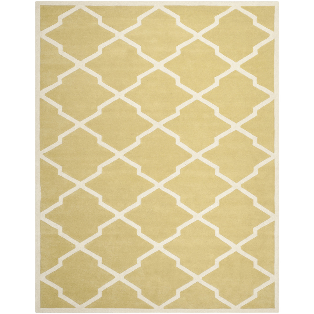 SAFAVIEH Chatham CHT735L Handmade Light Gold / Ivory Rug Image 1