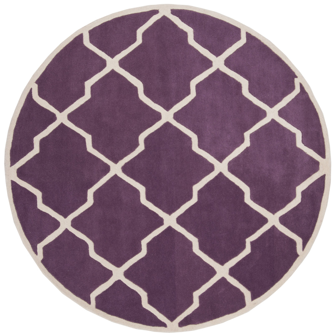 SAFAVIEH Chatham CHT735F Handmade Purple / Ivory Rug Image 4