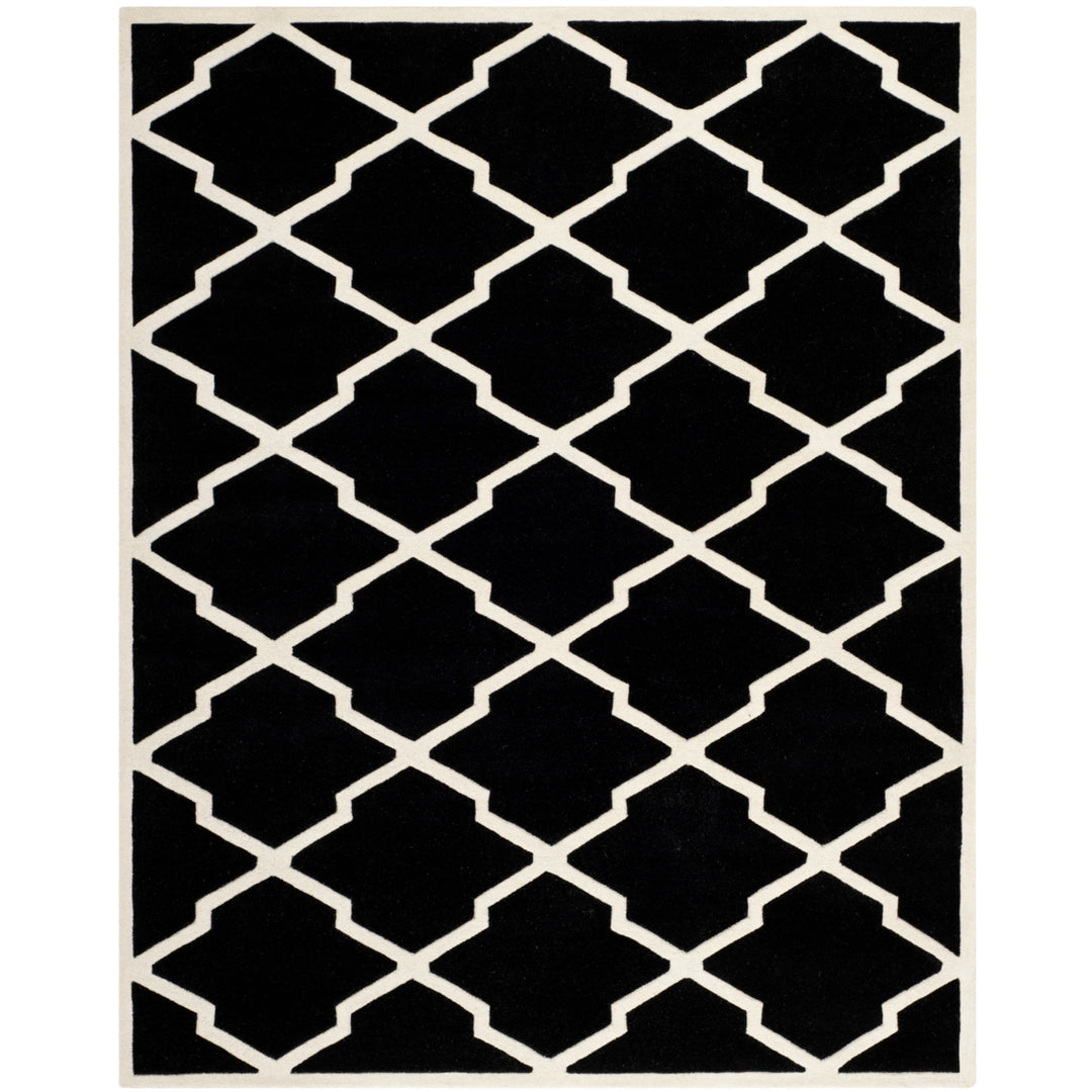 SAFAVIEH Chatham CHT735K Handmade Black / Ivory Rug Image 1