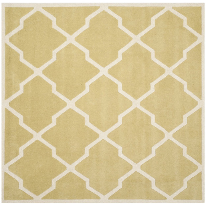 SAFAVIEH Chatham CHT735L Handmade Light Gold / Ivory Rug Image 1