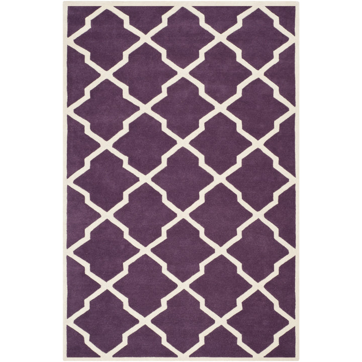 SAFAVIEH Chatham CHT735F Handmade Purple / Ivory Rug Image 10