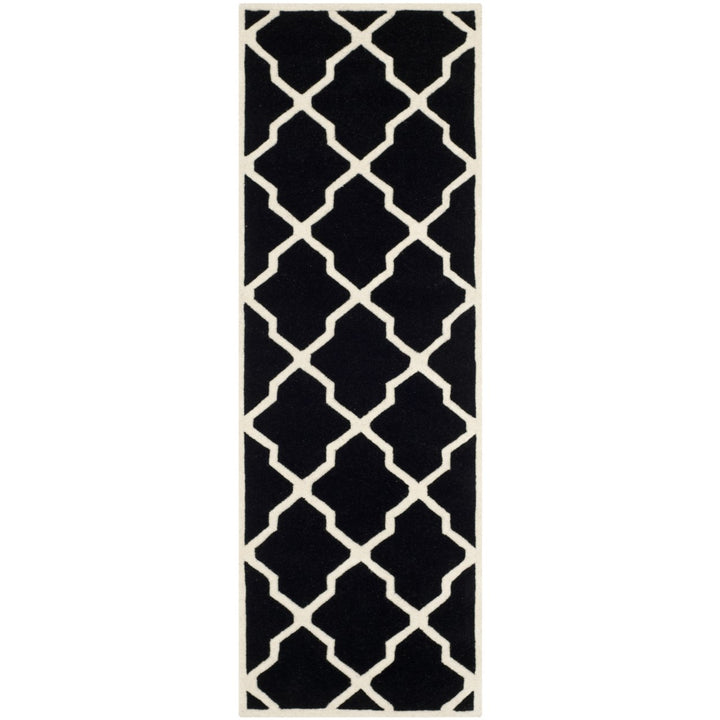 SAFAVIEH Chatham CHT735K Handmade Black / Ivory Rug Image 1