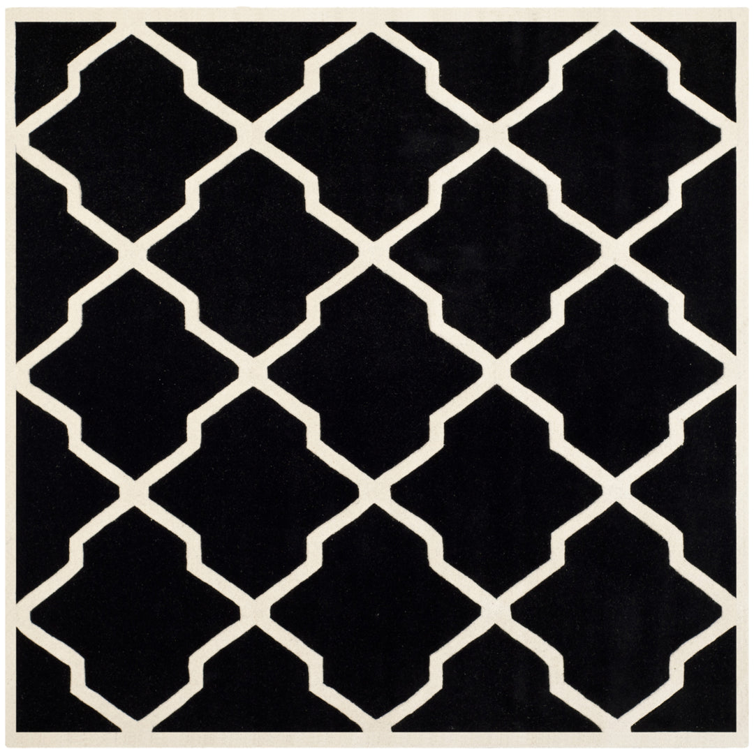 SAFAVIEH Chatham CHT735K Handmade Black / Ivory Rug Image 6