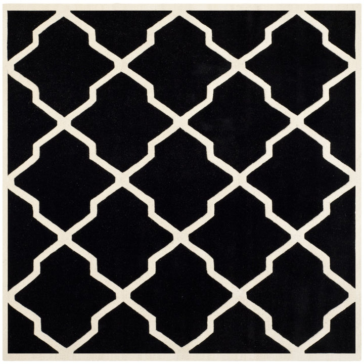 SAFAVIEH Chatham CHT735K Handmade Black / Ivory Rug Image 1