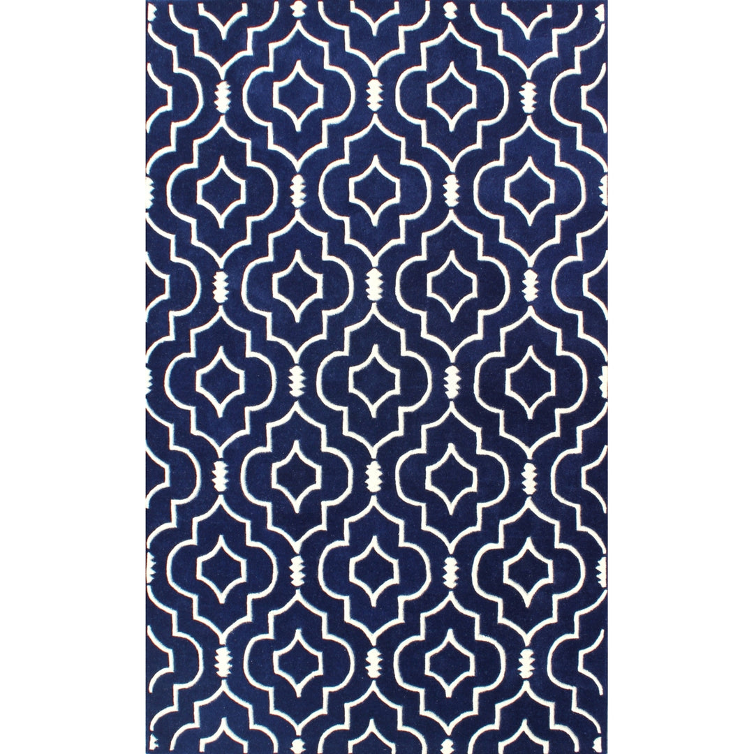 SAFAVIEH Chatham CHT736B Handmade Blue / Ivory Rug Image 1