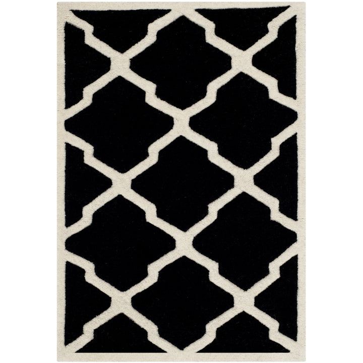 SAFAVIEH Chatham CHT735K Handmade Black / Ivory Rug Image 8