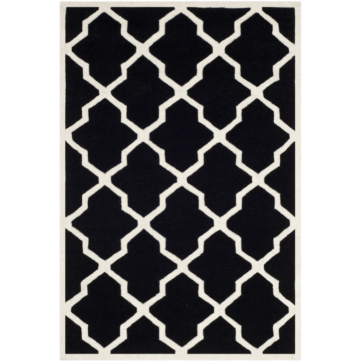 SAFAVIEH Chatham CHT735K Handmade Black / Ivory Rug Image 9