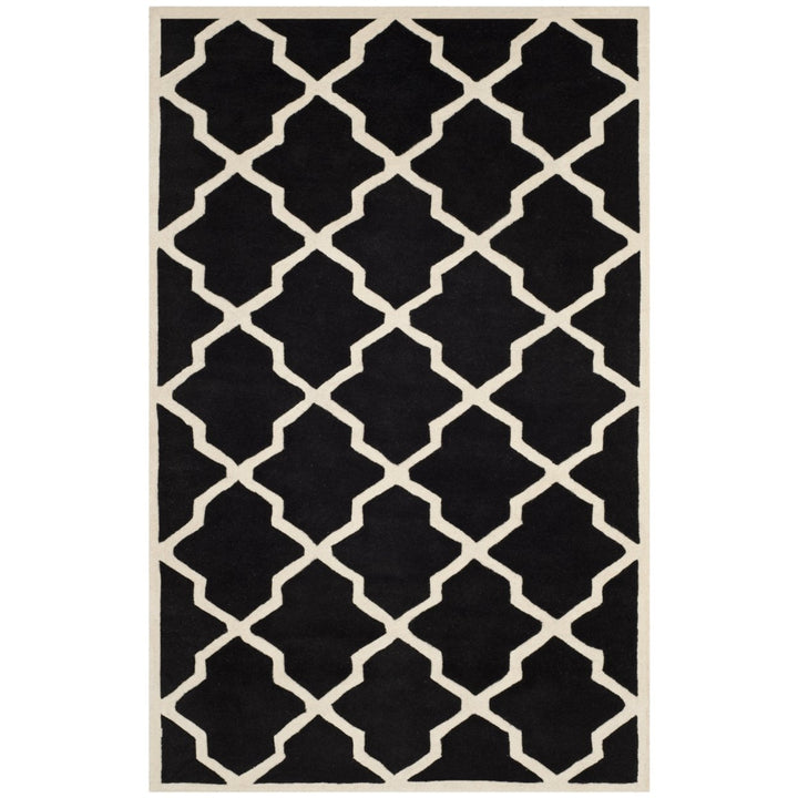 SAFAVIEH Chatham CHT735K Handmade Black / Ivory Rug Image 1