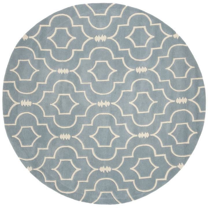 SAFAVIEH Chatham CHT736B Handmade Blue / Ivory Rug Image 4