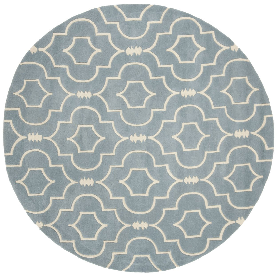 SAFAVIEH Chatham CHT736B Handmade Blue / Ivory Rug Image 1