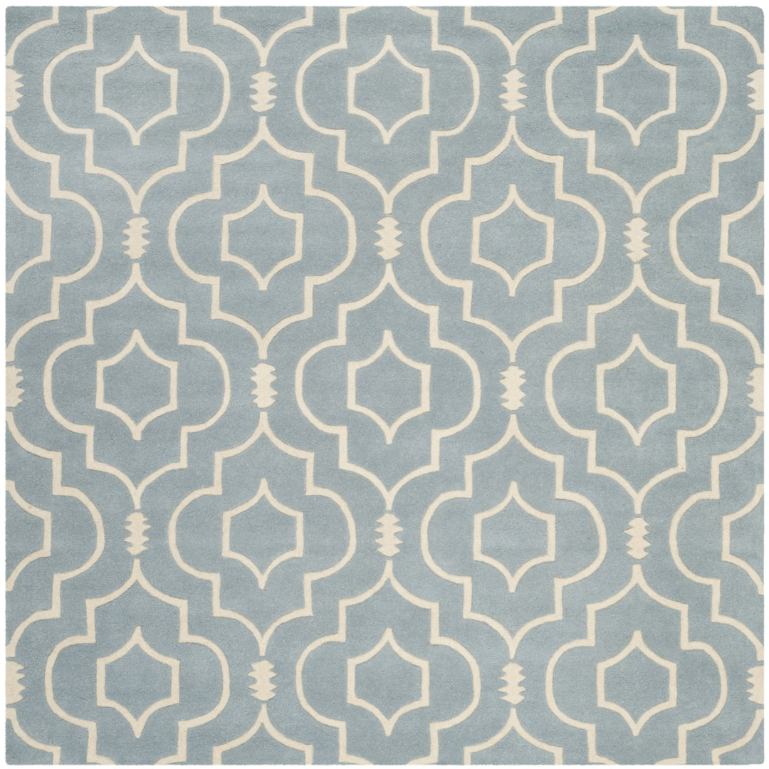 SAFAVIEH Chatham CHT736B Handmade Blue / Ivory Rug Image 6