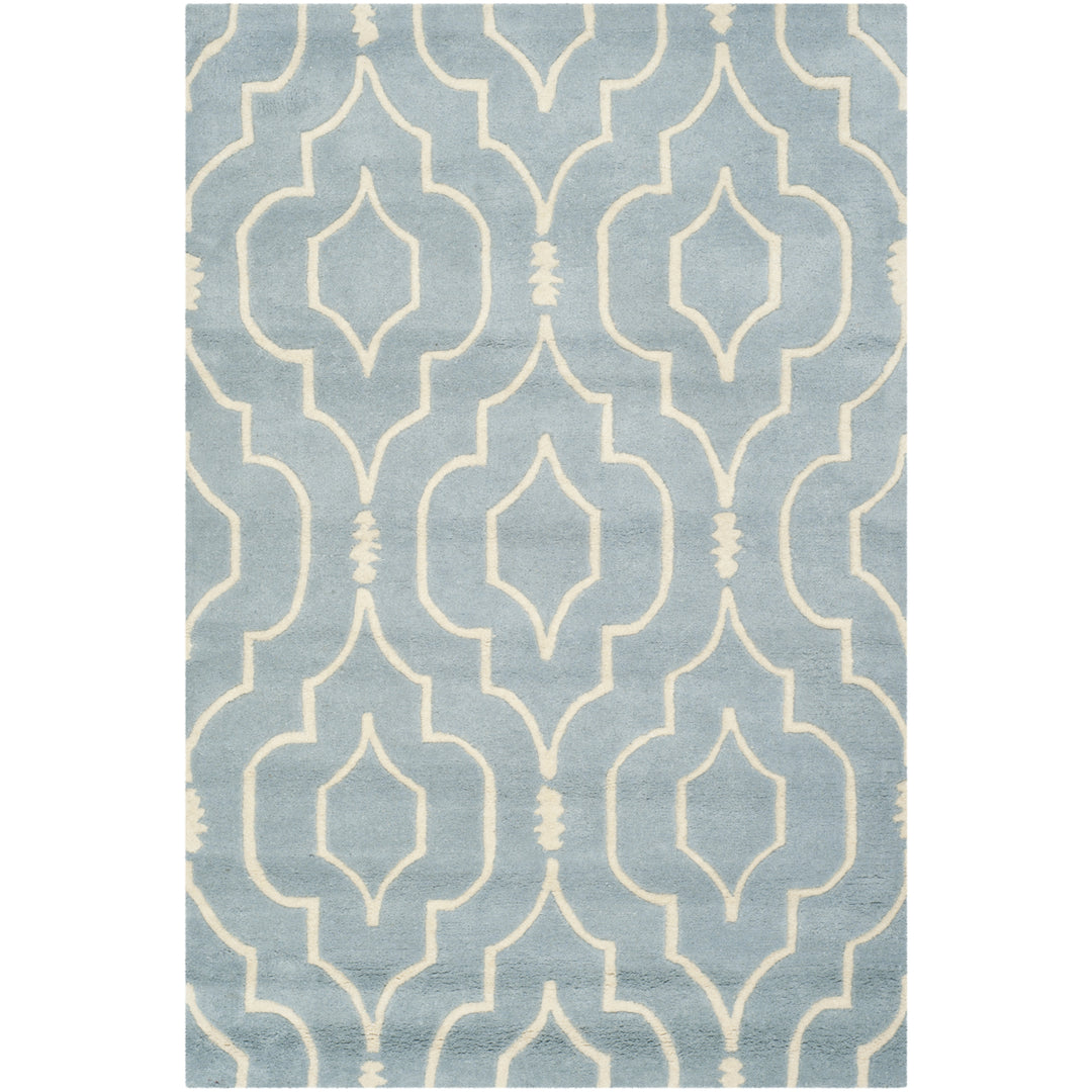 SAFAVIEH Chatham CHT736B Handmade Blue / Ivory Rug Image 9