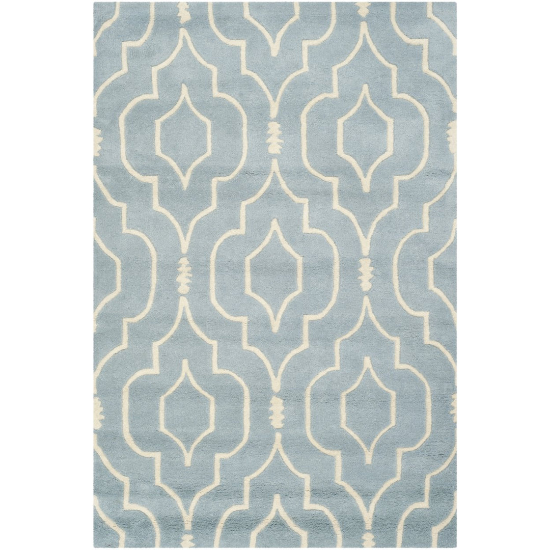 SAFAVIEH Chatham CHT736B Handmade Blue / Ivory Rug Image 1