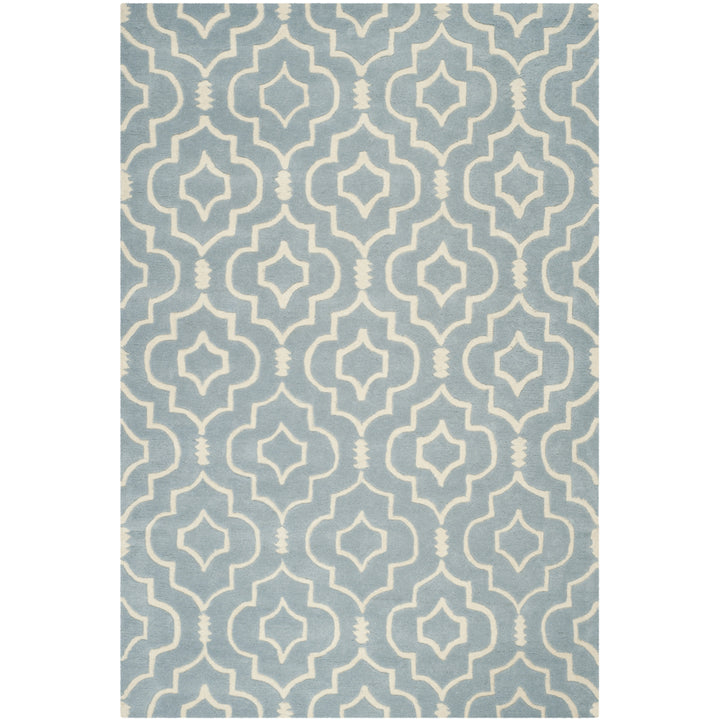 SAFAVIEH Chatham CHT736B Handmade Blue / Ivory Rug Image 10