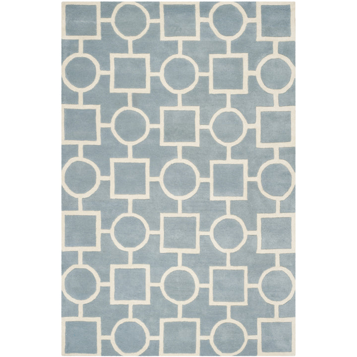 SAFAVIEH Chatham CHT737B Handmade Blue / Ivory Rug Image 1