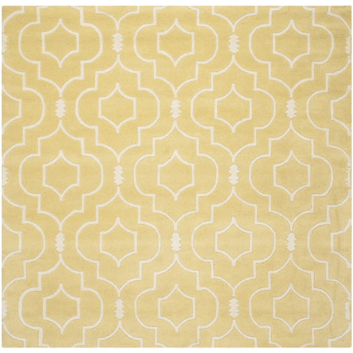 SAFAVIEH Chatham CHT736L Handmade Light Gold / Ivory Rug Image 5