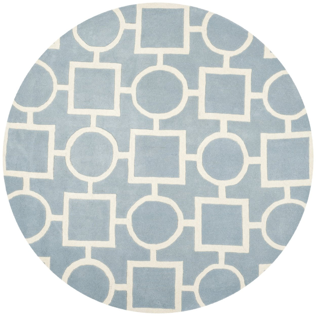 SAFAVIEH Chatham CHT737B Handmade Blue / Ivory Rug Image 1