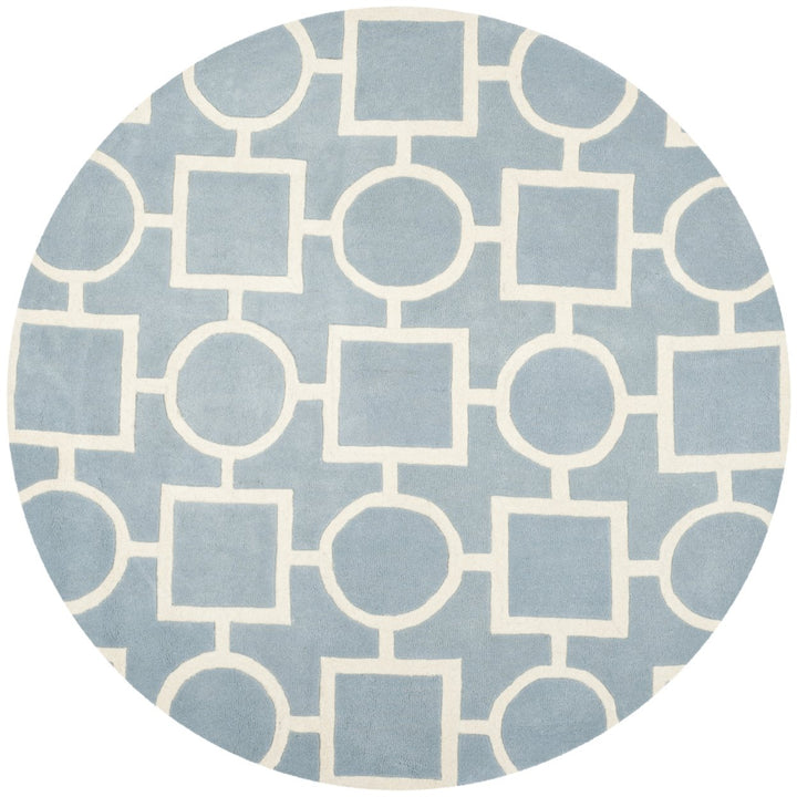 SAFAVIEH Chatham CHT737B Handmade Blue / Ivory Rug Image 1