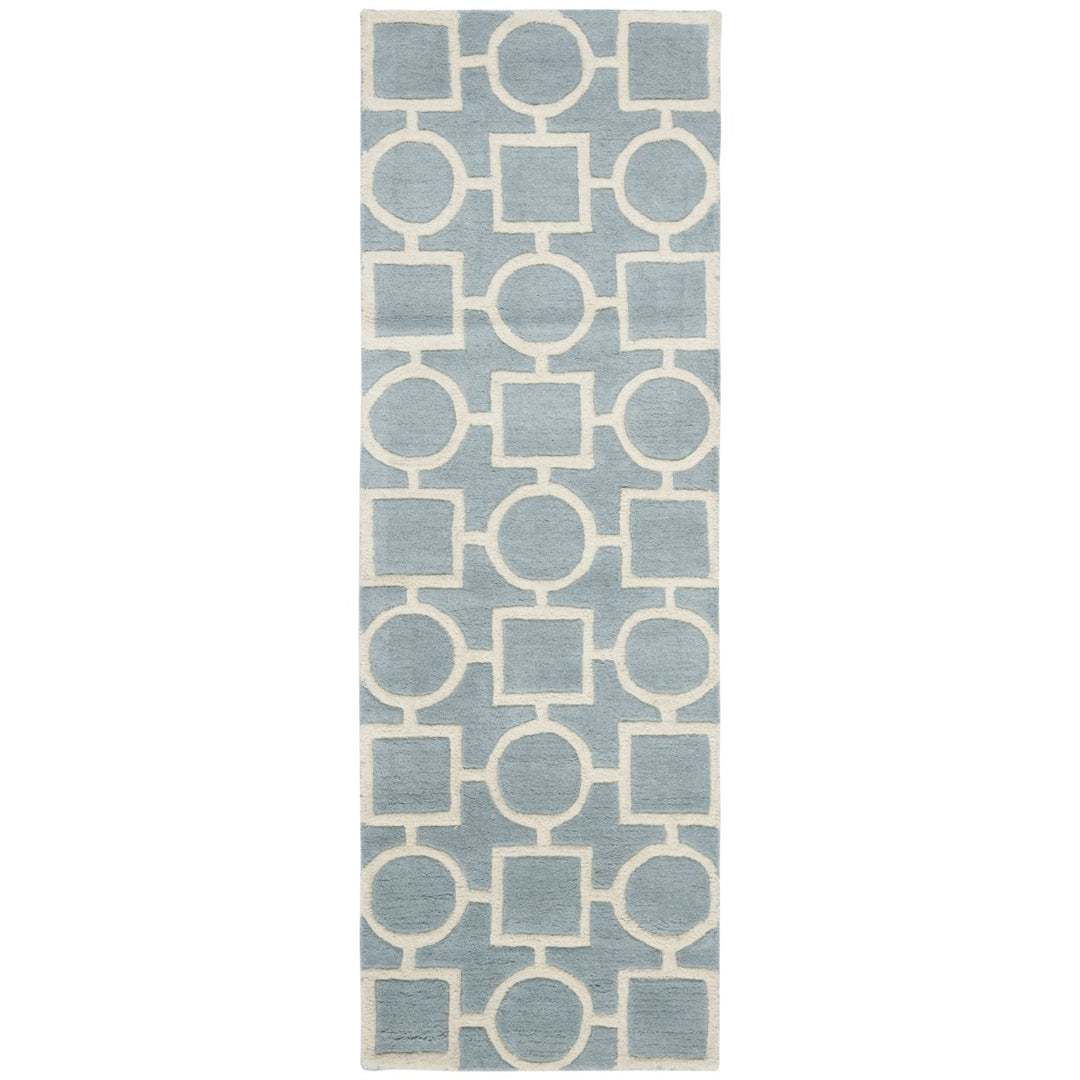 SAFAVIEH Chatham CHT737B Handmade Blue / Ivory Rug Image 1