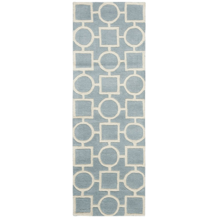 SAFAVIEH Chatham CHT737B Handmade Blue / Ivory Rug Image 1