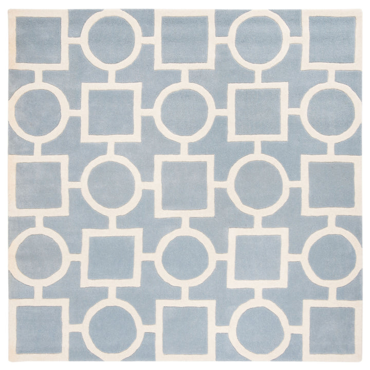 SAFAVIEH Chatham CHT737B Handmade Blue / Ivory Rug Image 6