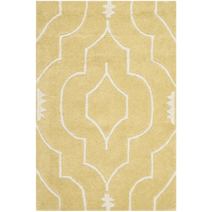 SAFAVIEH Chatham CHT736L Handmade Light Gold / Ivory Rug Image 1