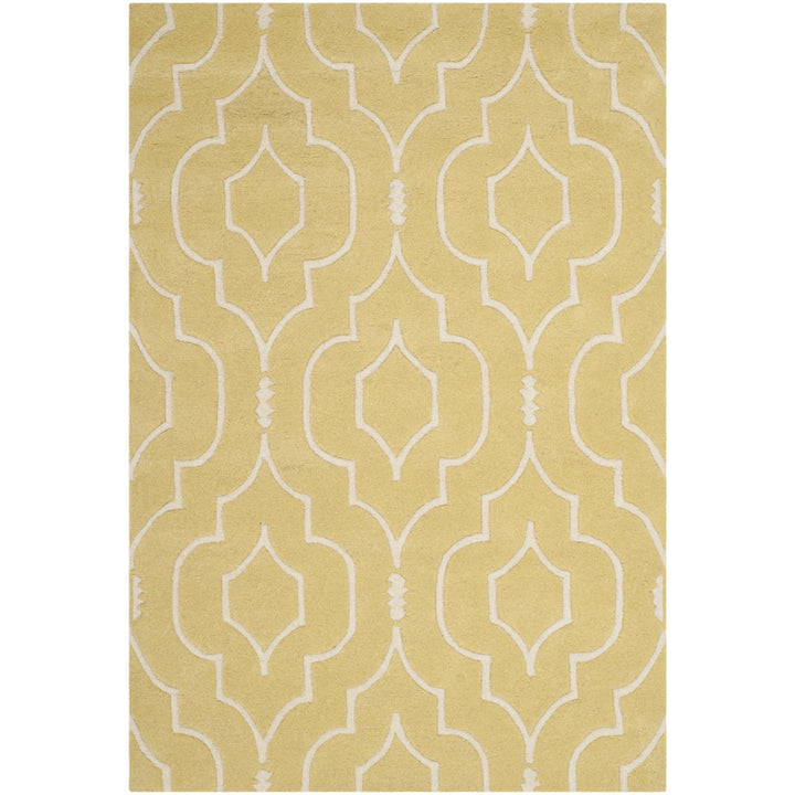 SAFAVIEH Chatham CHT736L Handmade Light Gold / Ivory Rug Image 10