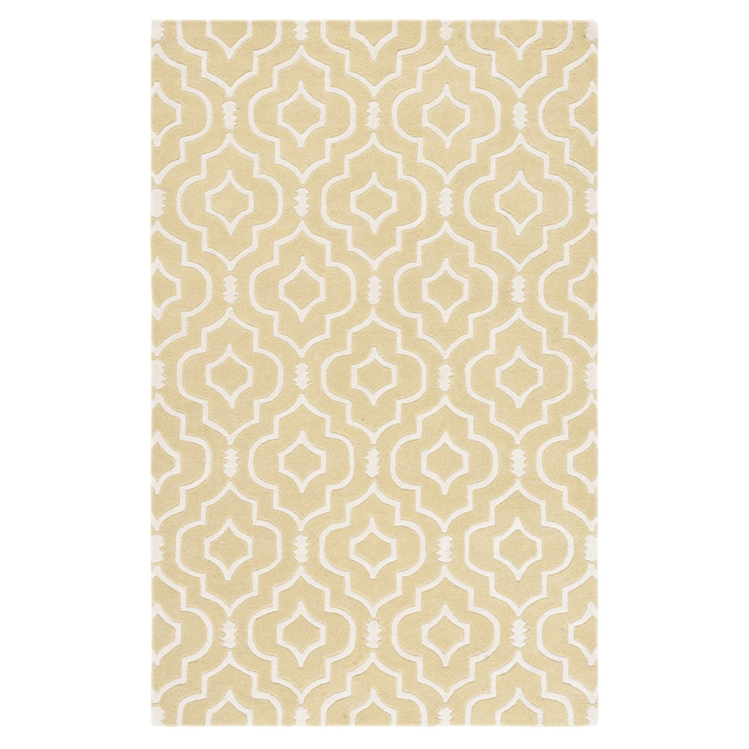 SAFAVIEH Chatham CHT736L Handmade Light Gold / Ivory Rug Image 1