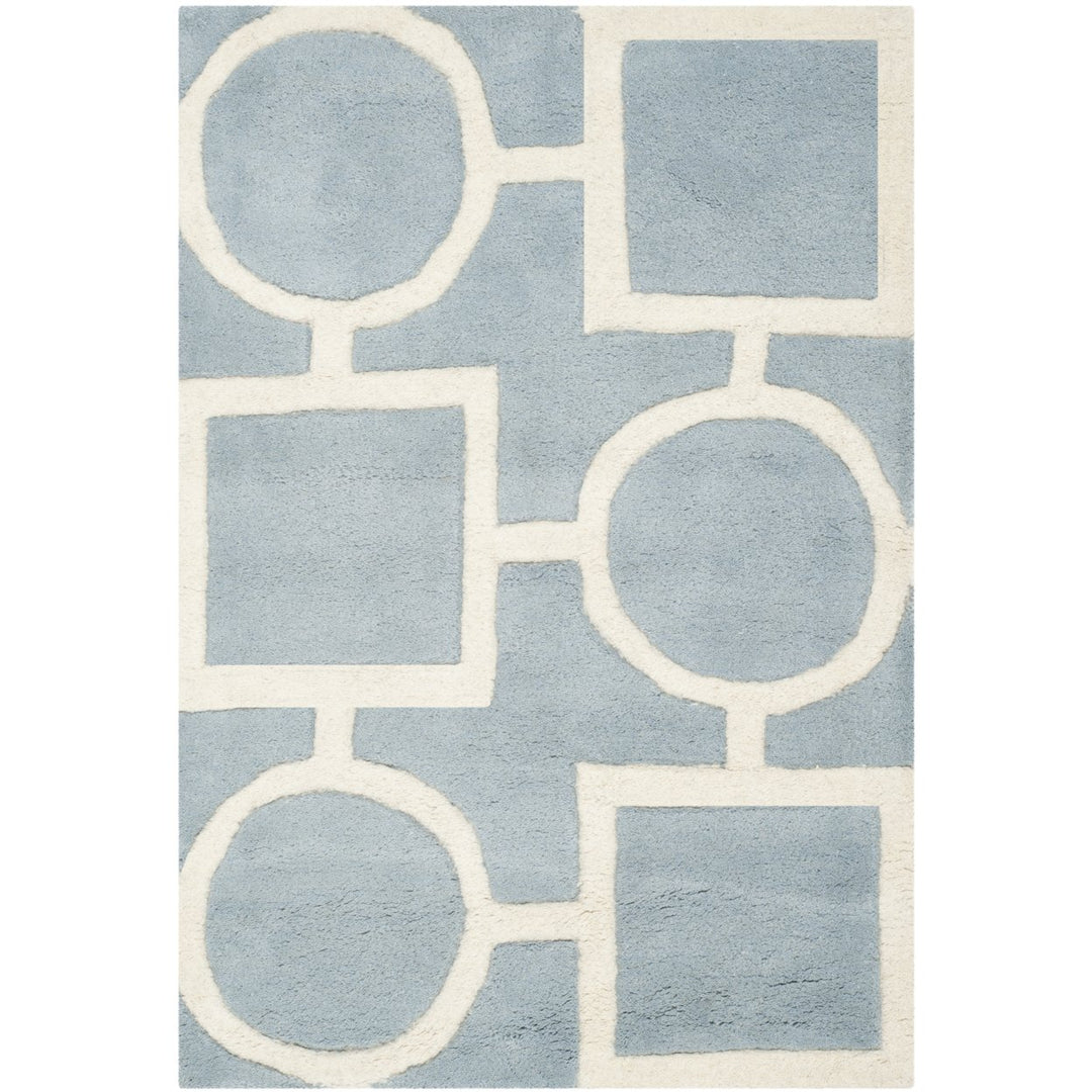 SAFAVIEH Chatham CHT737B Handmade Blue / Ivory Rug Image 1