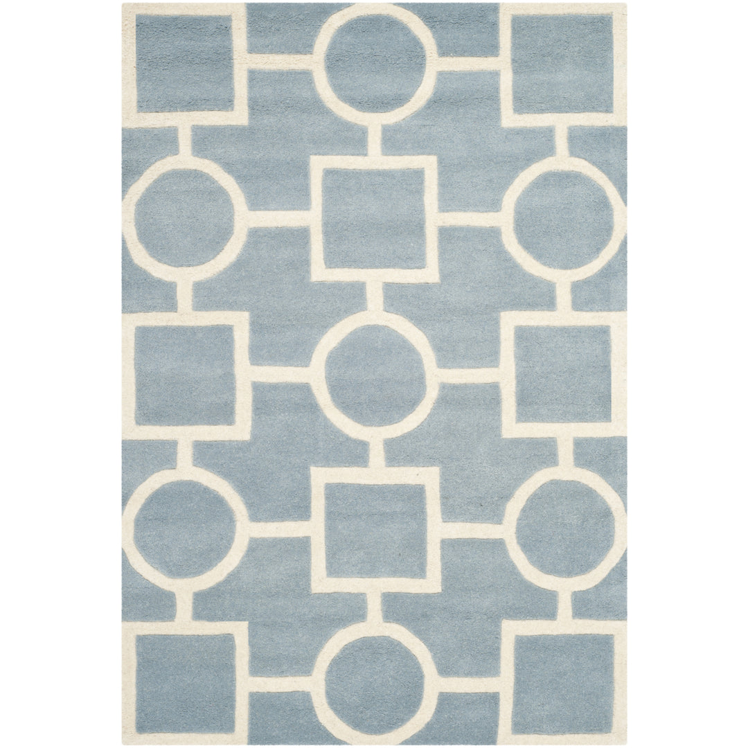 SAFAVIEH Chatham CHT737B Handmade Blue / Ivory Rug Image 11