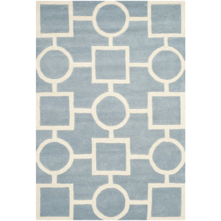 SAFAVIEH Chatham CHT737B Handmade Blue / Ivory Rug Image 11