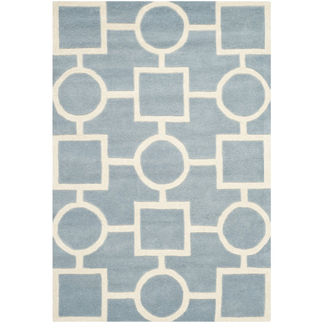 SAFAVIEH Chatham CHT737B Handmade Blue / Ivory Rug Image 1