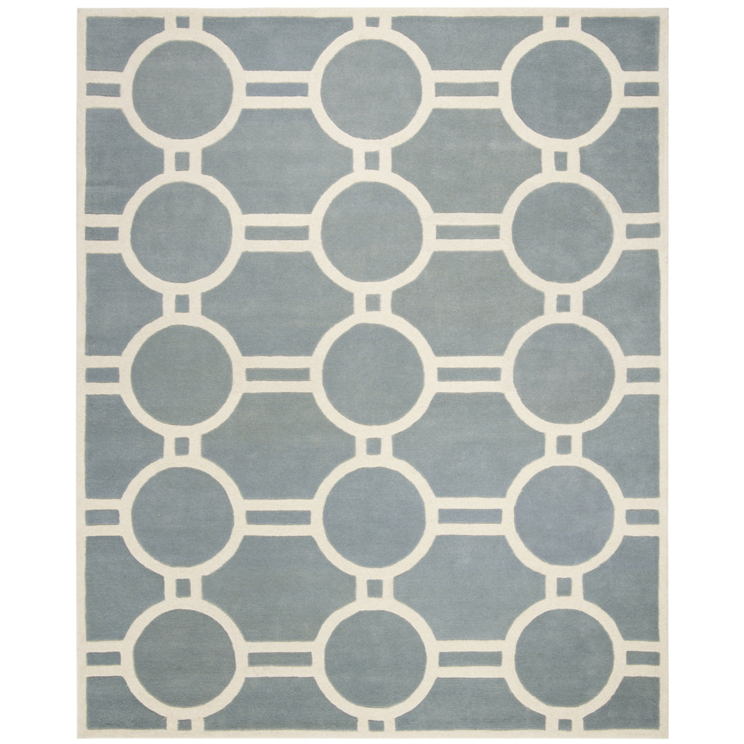 SAFAVIEH Chatham CHT739B Handmade Blue / Ivory Rug Image 1