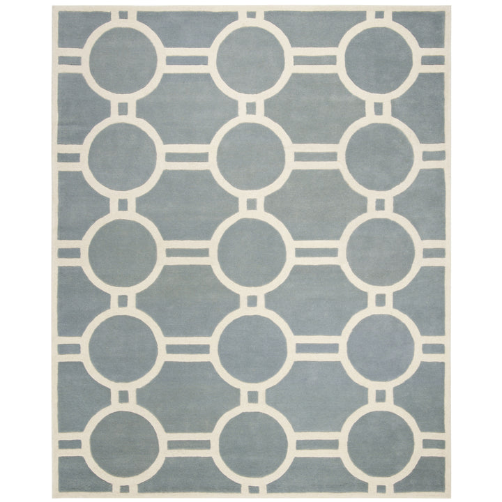 SAFAVIEH Chatham CHT739B Handmade Blue / Ivory Rug Image 1