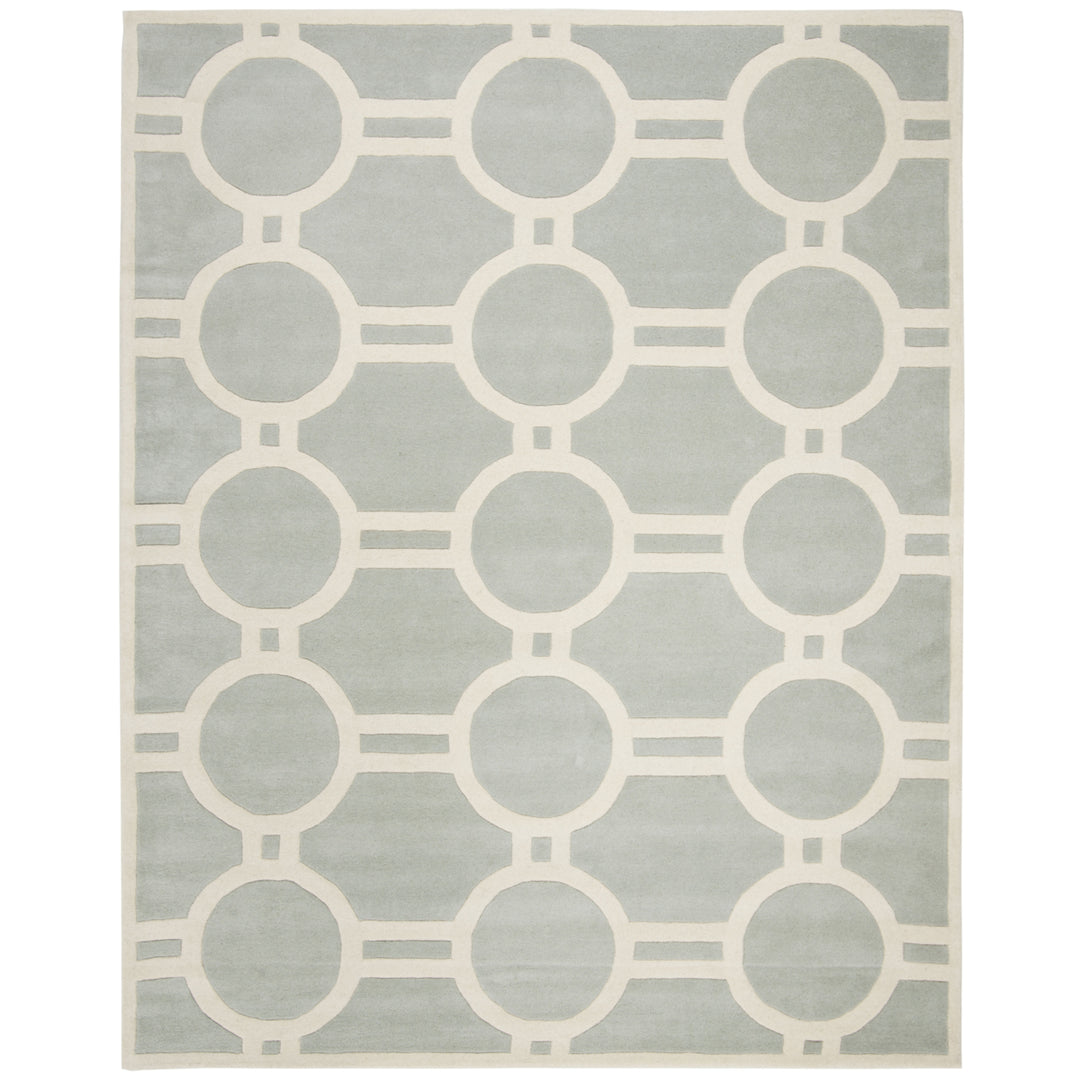 SAFAVIEH Chatham CHT739E Handmade Grey / Ivory Rug Image 1