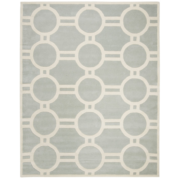 SAFAVIEH Chatham CHT739E Handmade Grey / Ivory Rug Image 1