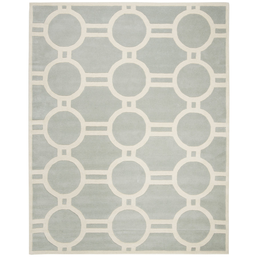 SAFAVIEH Chatham CHT739E Handmade Grey / Ivory Rug Image 1