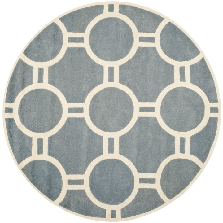 SAFAVIEH Chatham CHT739B Handmade Blue / Ivory Rug Image 1