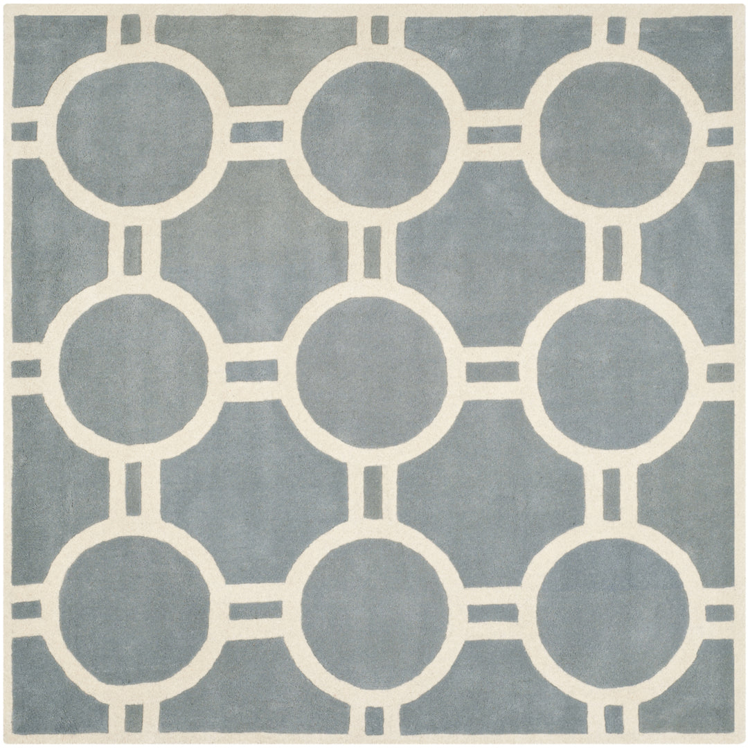 SAFAVIEH Chatham CHT739B Handmade Blue / Ivory Rug Image 1