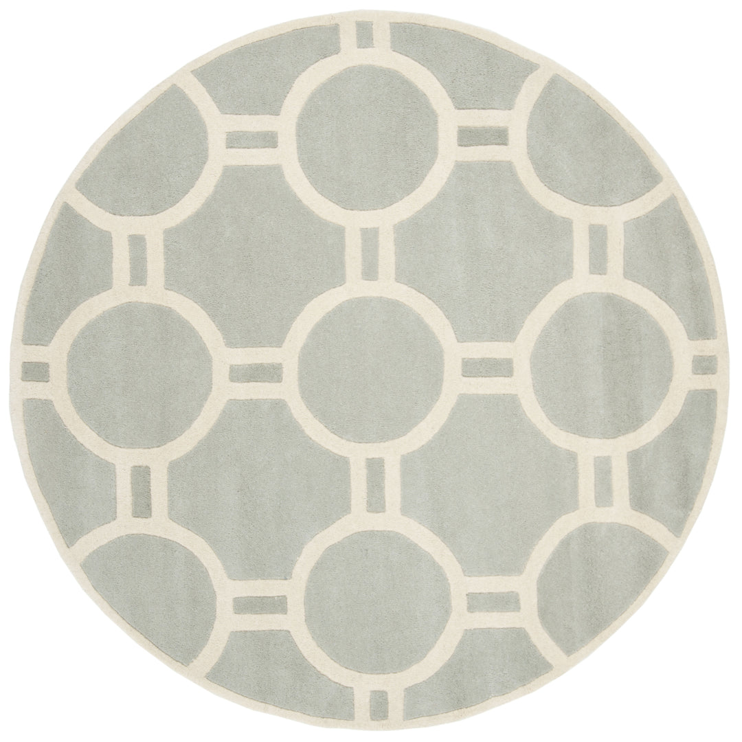 SAFAVIEH Chatham CHT739E Handmade Grey / Ivory Rug Image 4