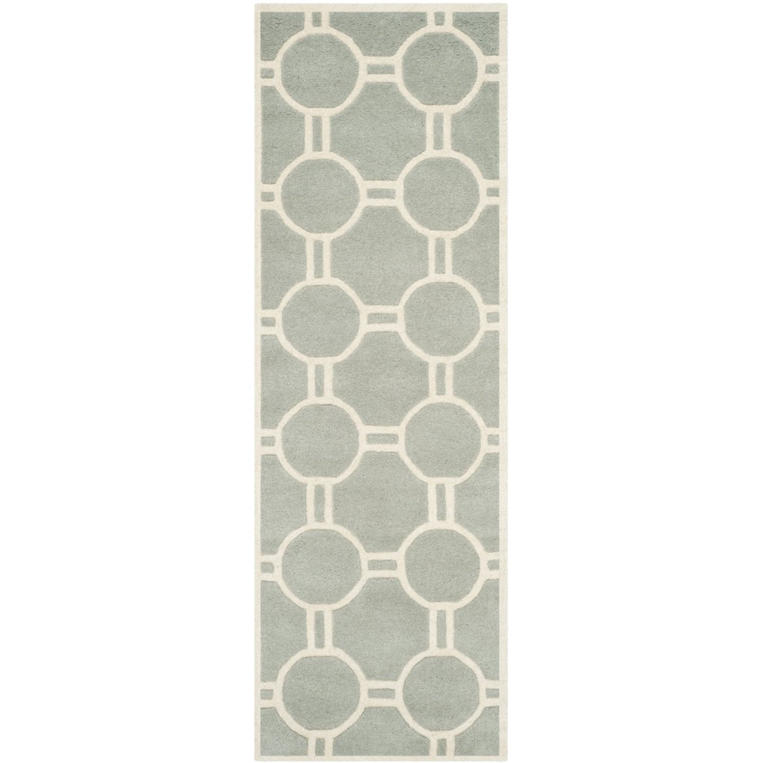 SAFAVIEH Chatham CHT739E Handmade Grey / Ivory Rug Image 1