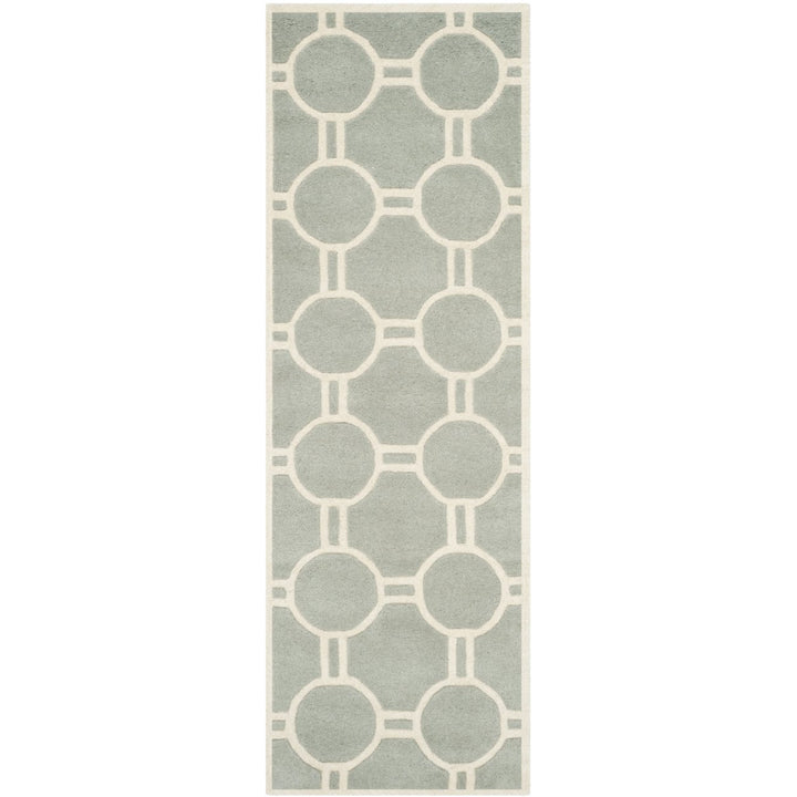 SAFAVIEH Chatham CHT739E Handmade Grey / Ivory Rug Image 1