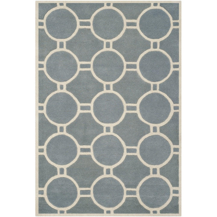 SAFAVIEH Chatham CHT739B Handmade Blue / Ivory Rug Image 7