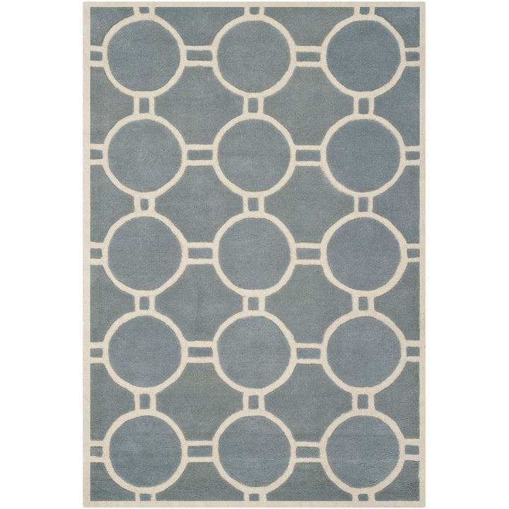 SAFAVIEH Chatham CHT739B Handmade Blue / Ivory Rug Image 1