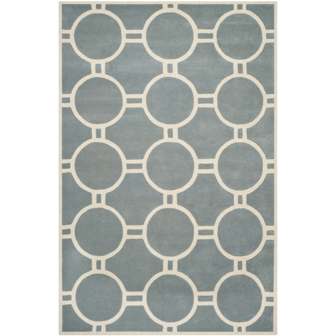 SAFAVIEH Chatham CHT739B Handmade Blue / Ivory Rug Image 1