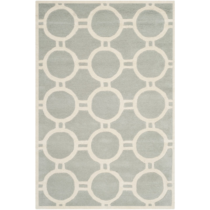 SAFAVIEH Chatham CHT739E Handmade Grey / Ivory Rug Image 1